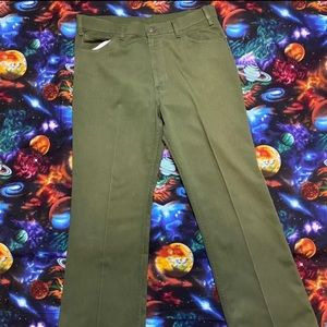 Vintage Levis Big E Green Cords 34